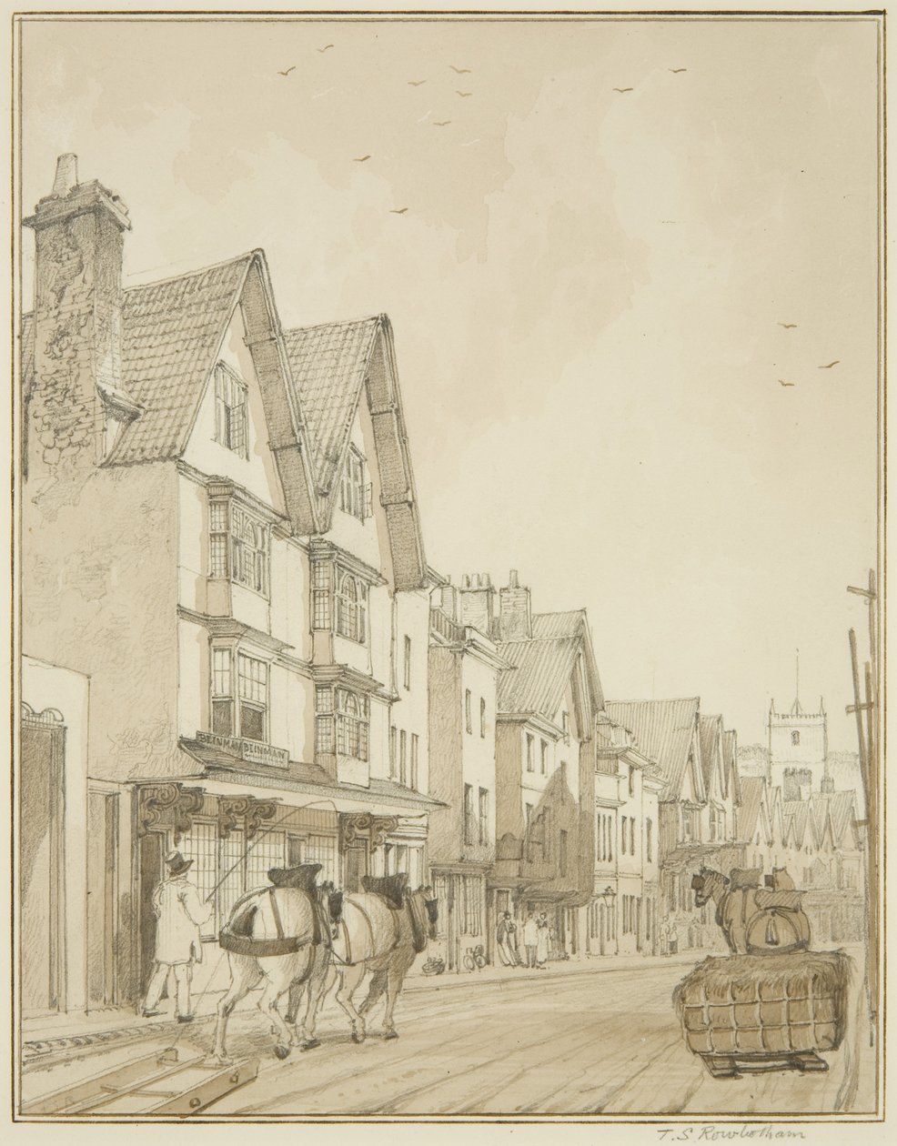 Temple Street, guardando a nord da Thomas Leeson the Elder Rowbotham