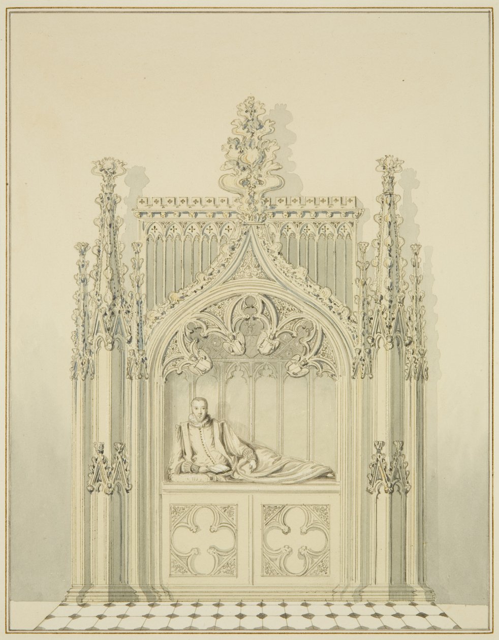 Monumento di Whitson, sotto la torre della Chiesa di San Nicola da Thomas Leeson the Elder Rowbotham