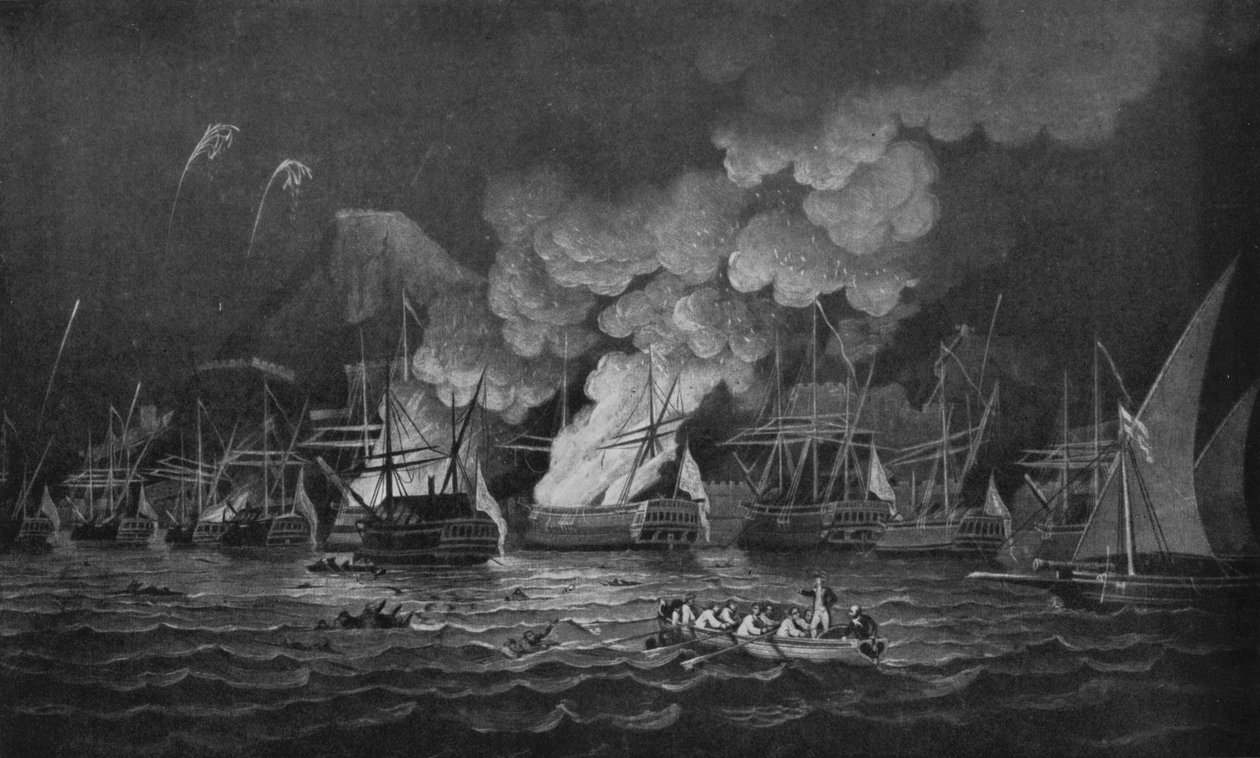 La difesa di Gibilterra, c. 1785 da Thomas Luny