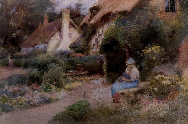 Alla porta del cottage da Thomas Mackay