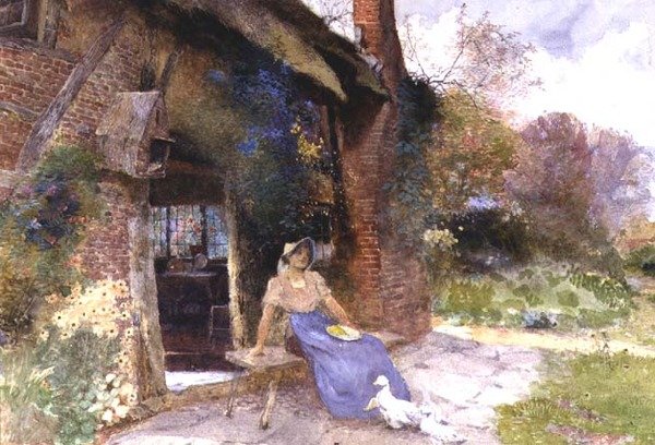 Vicino alla Porta del Cottage da Thomas Mackay