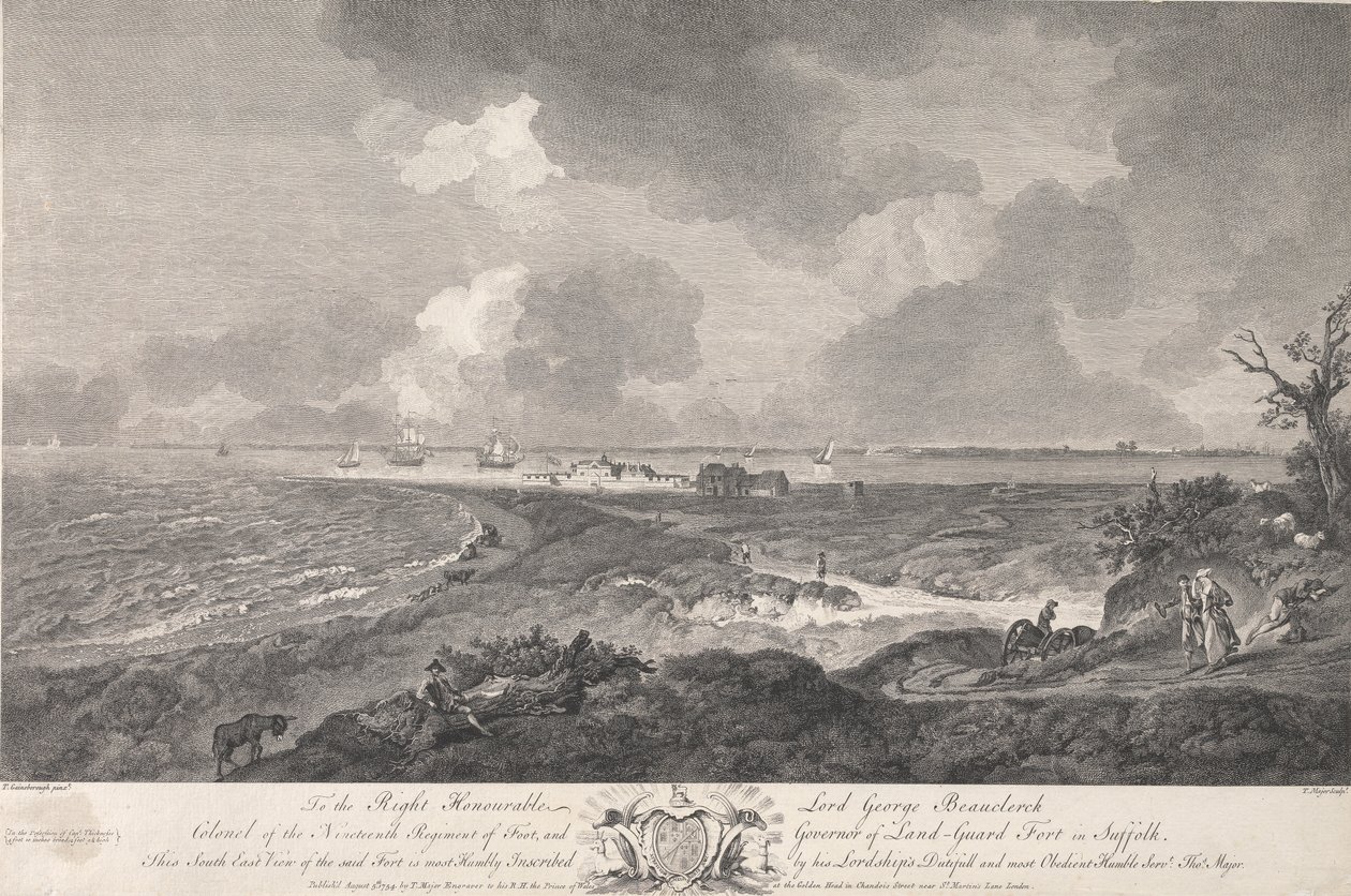 Vista Sud-Est del Forte di Land-Guard, nel Suffolk da Thomas Major