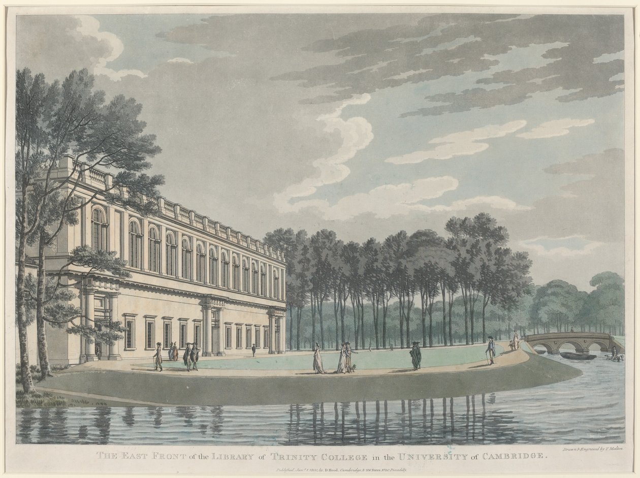 La facciata est della biblioteca del Trinity College da Thomas Malton