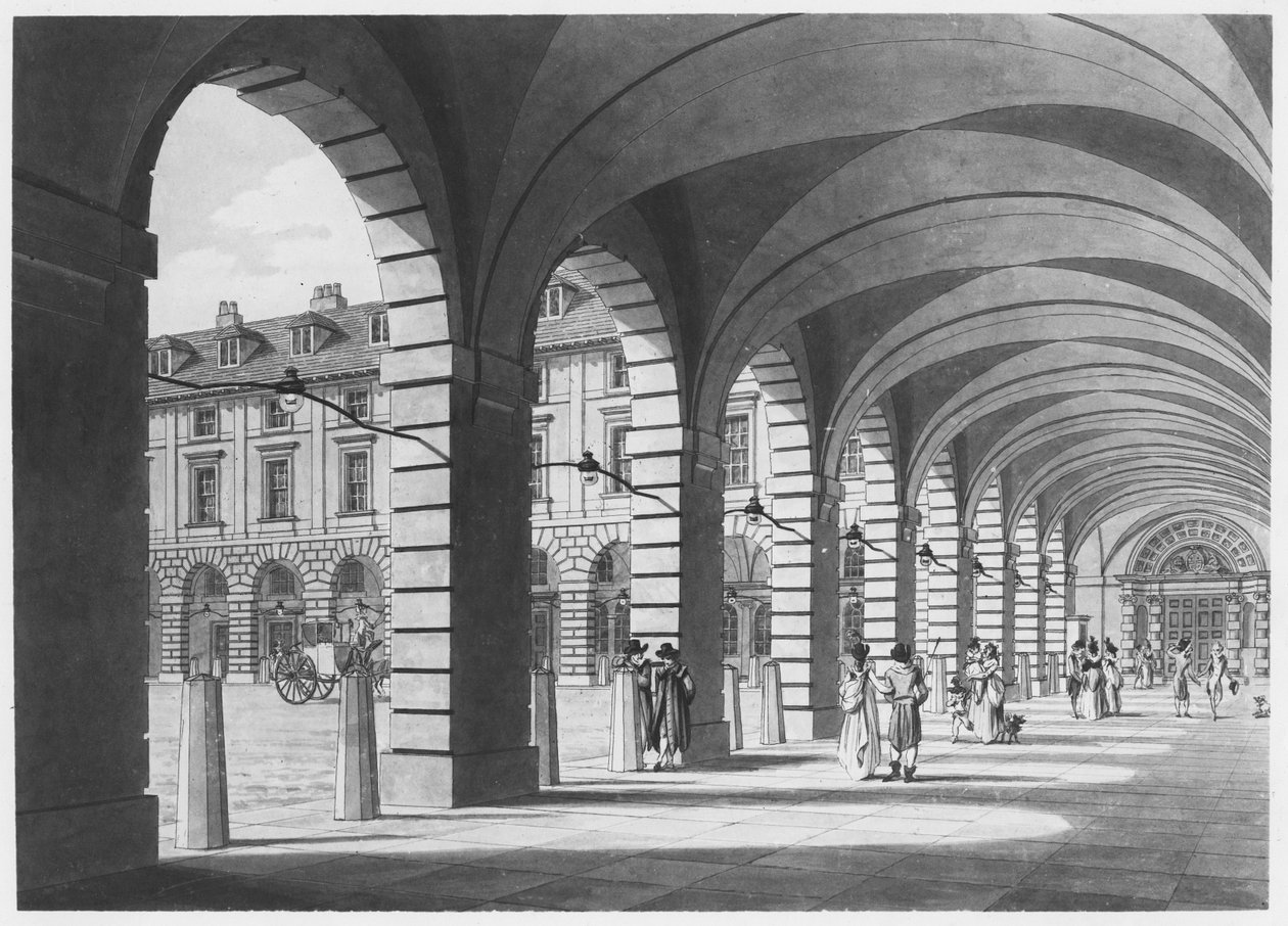 Piazza, Covent Garden, 1796 da Thomas Malton Jnr.