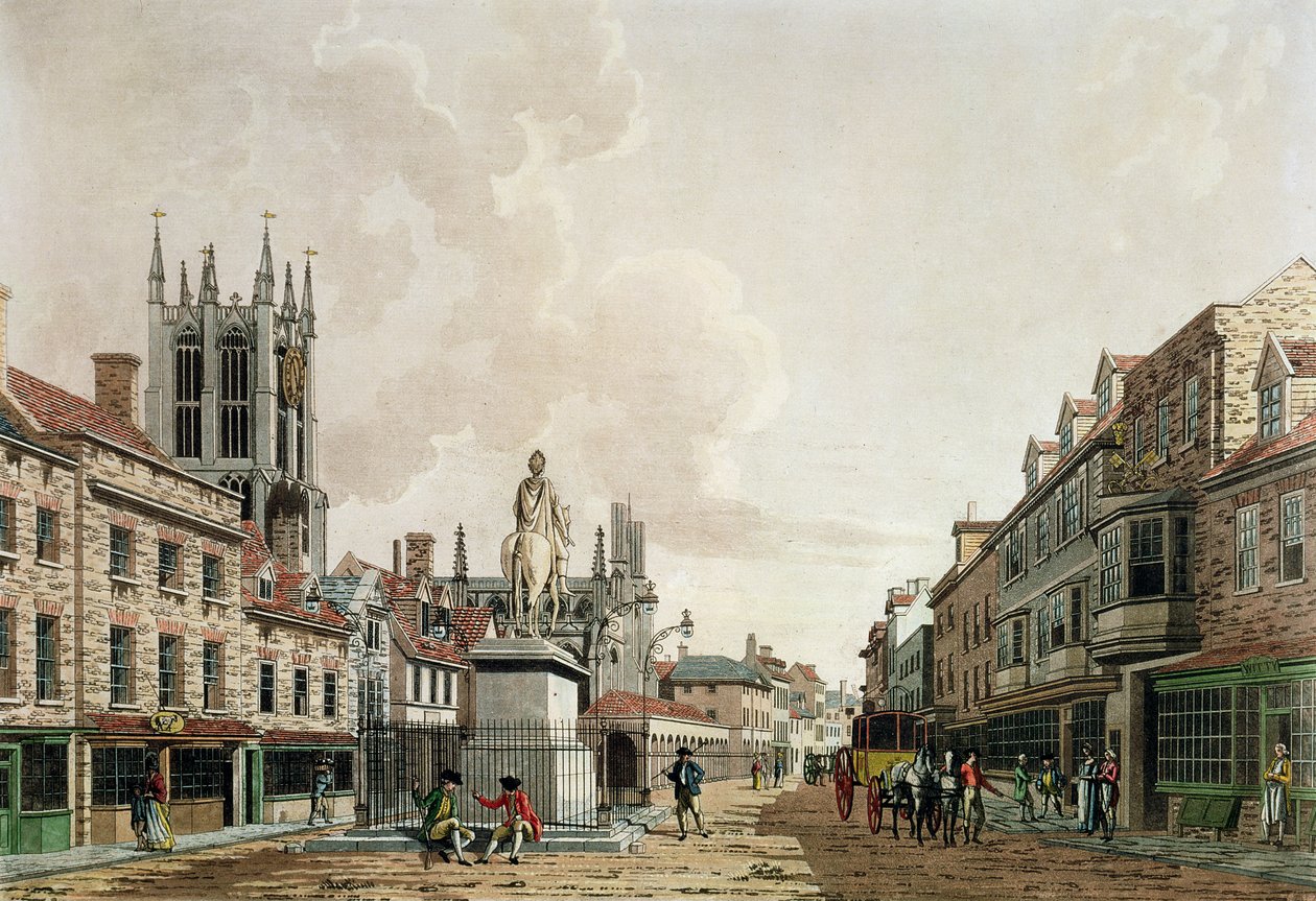 Il mercato di Hull, guardando a nord da Thomas Malton Jnr.