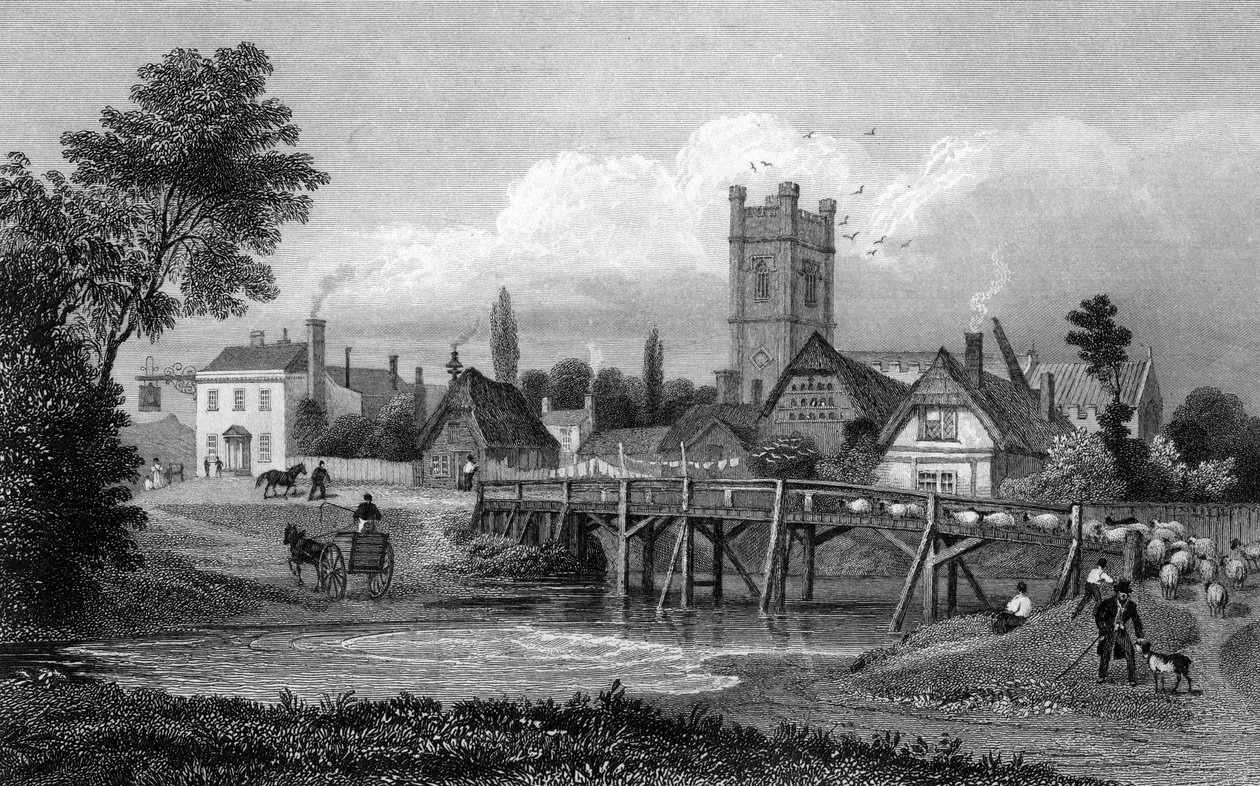Easton, vicino a Great Dunmow, Essex, inciso da Henry Adlard, 1832 da Thomas Mann Baynes