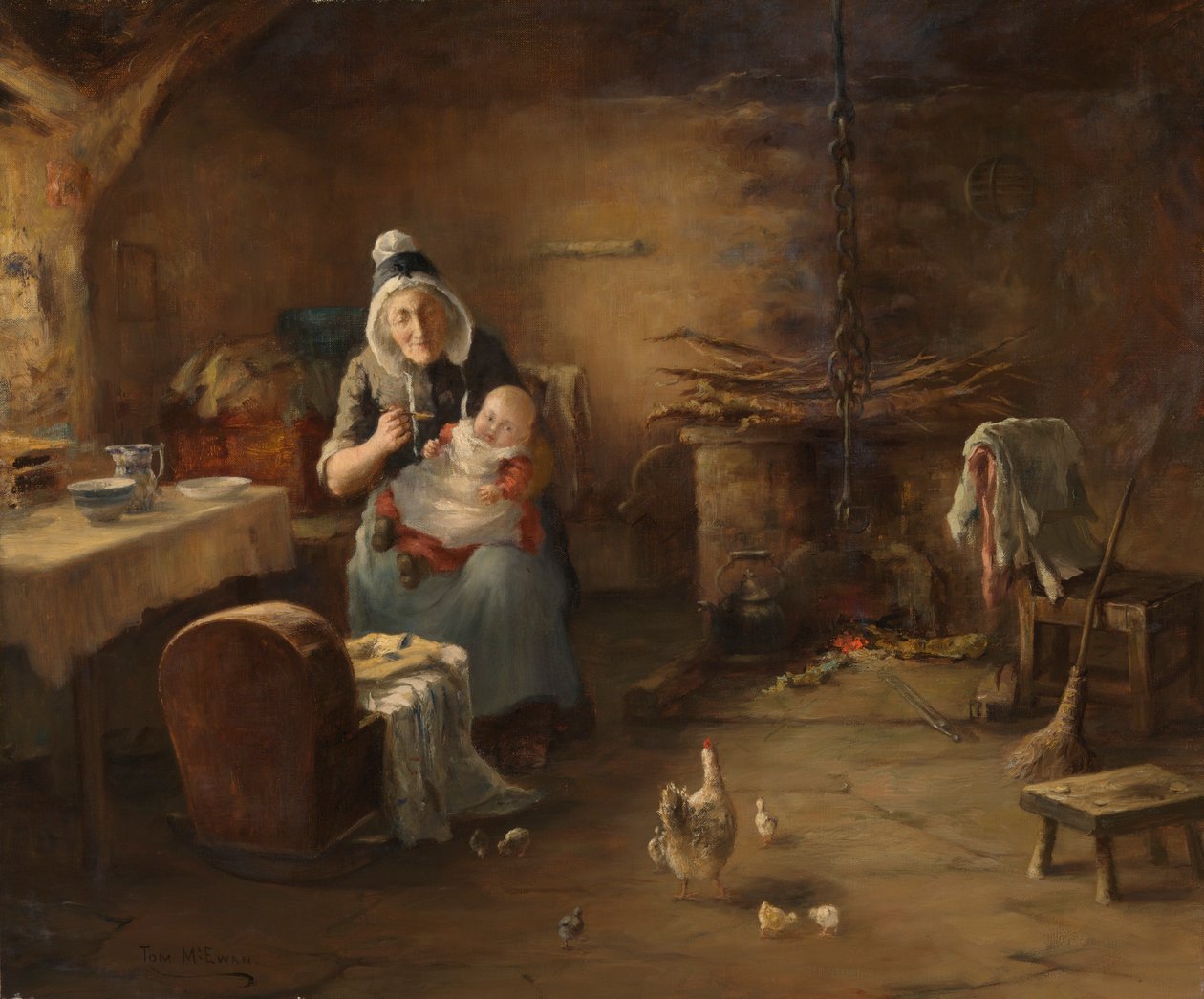 Interno di un cottage contadino da Thomas McEwan