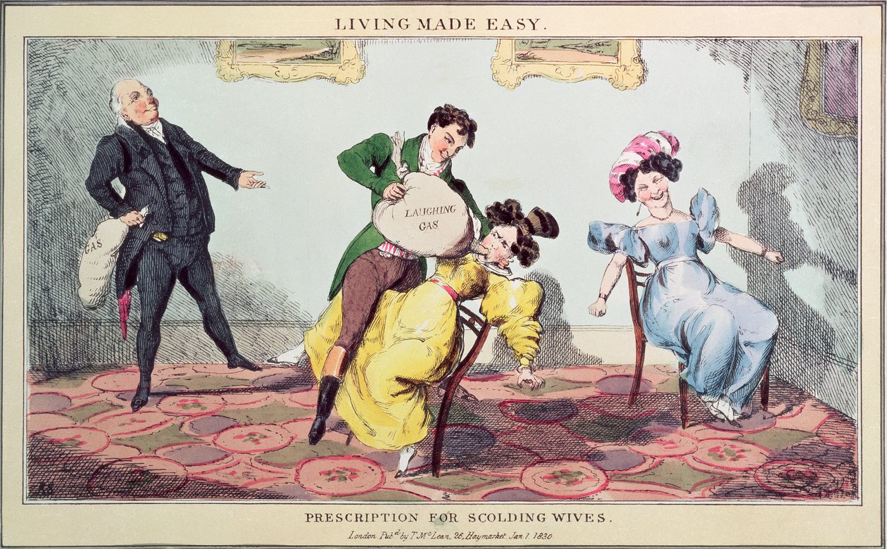 Living Made Easy: Prescription for scolding wives, stampato da J. Netherclift, pub. 1830 (stampa) da Thomas McLean