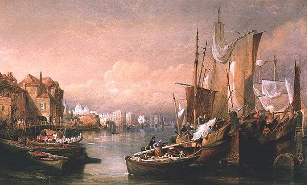 Il Tamigi a Greenwich da Thomas Miles Richardson