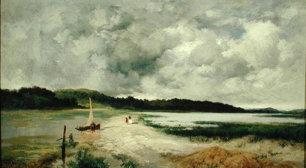 Una pioggia passeggera a Long Island da Thomas Moran
