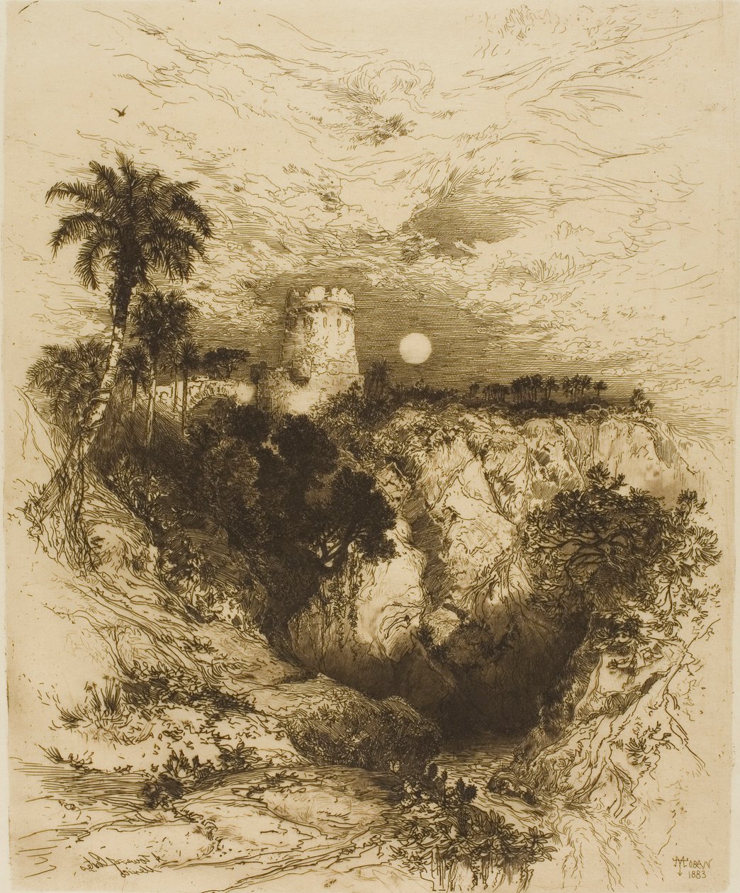Una torre di Cortez - Messico da Thomas Moran