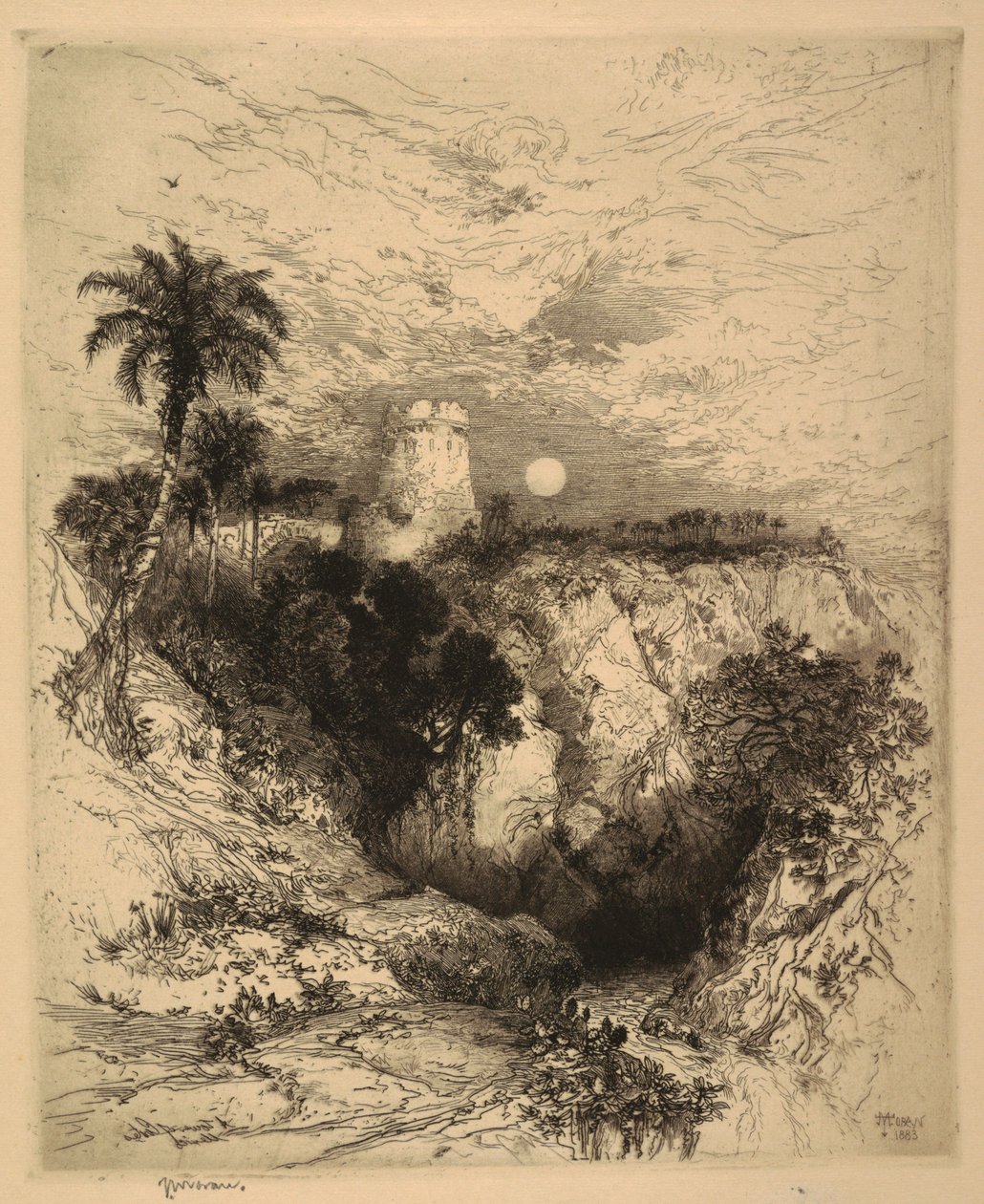 Una torre di Cortez, Messico da Thomas Moran