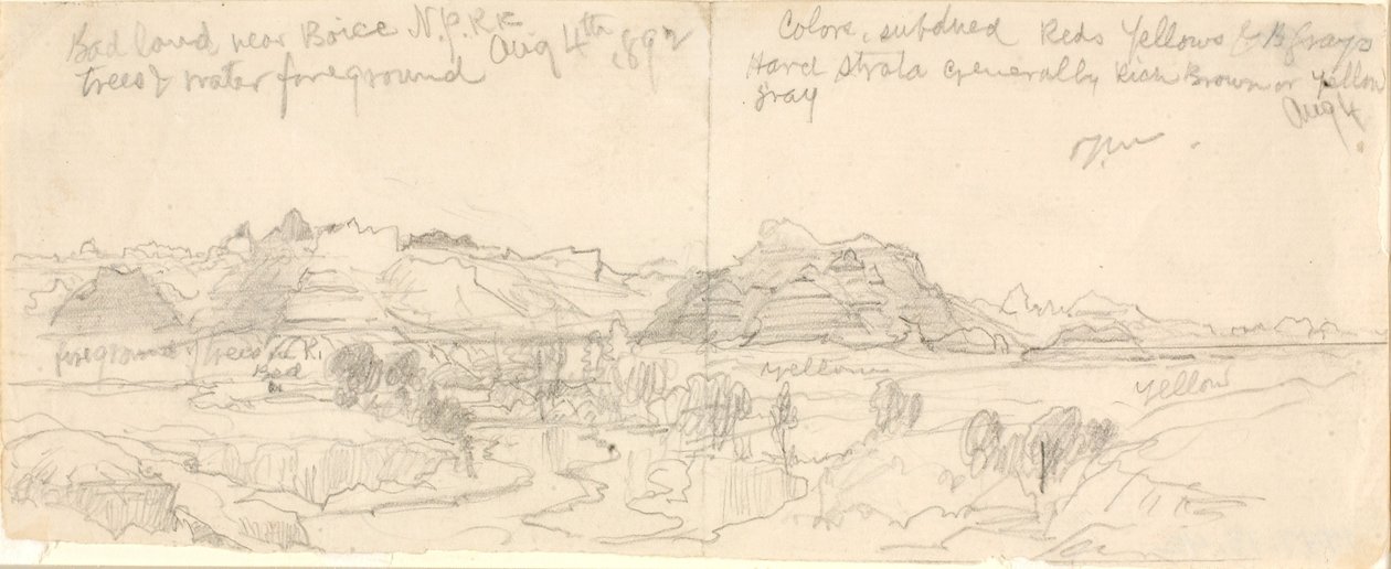 Bad Lands vicino a Boise, N.P.R.R. (No. Pacific Railroad) da Thomas Moran