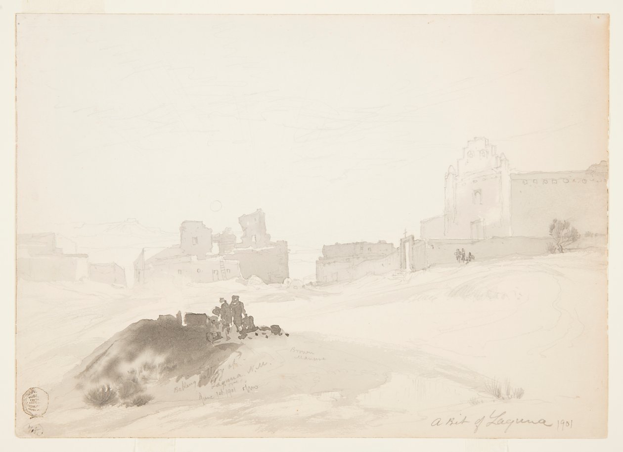 Cottura della ceramica a Laguna, Nuovo Messico da Thomas Moran