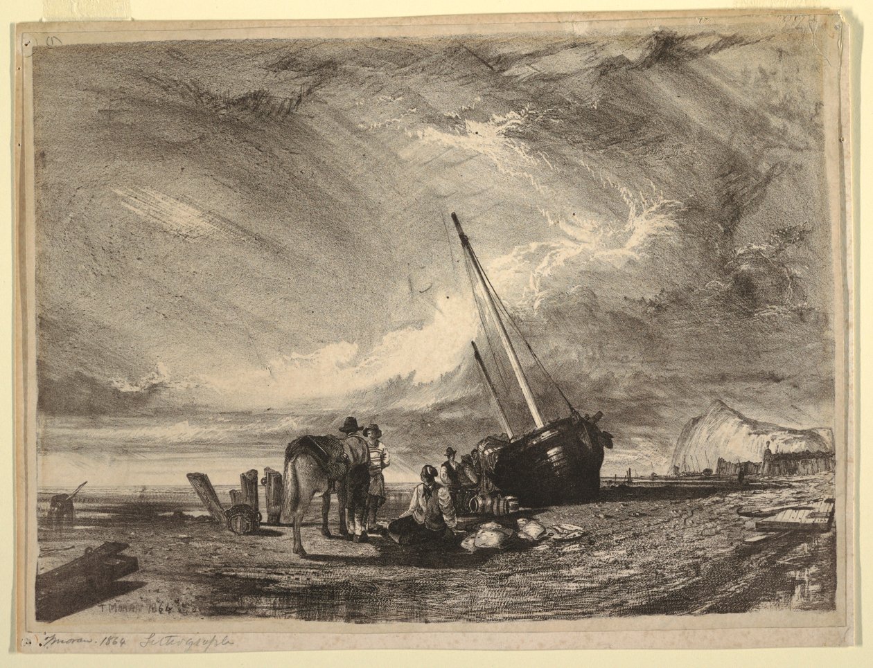 Barca da pesca arenata da Thomas Moran