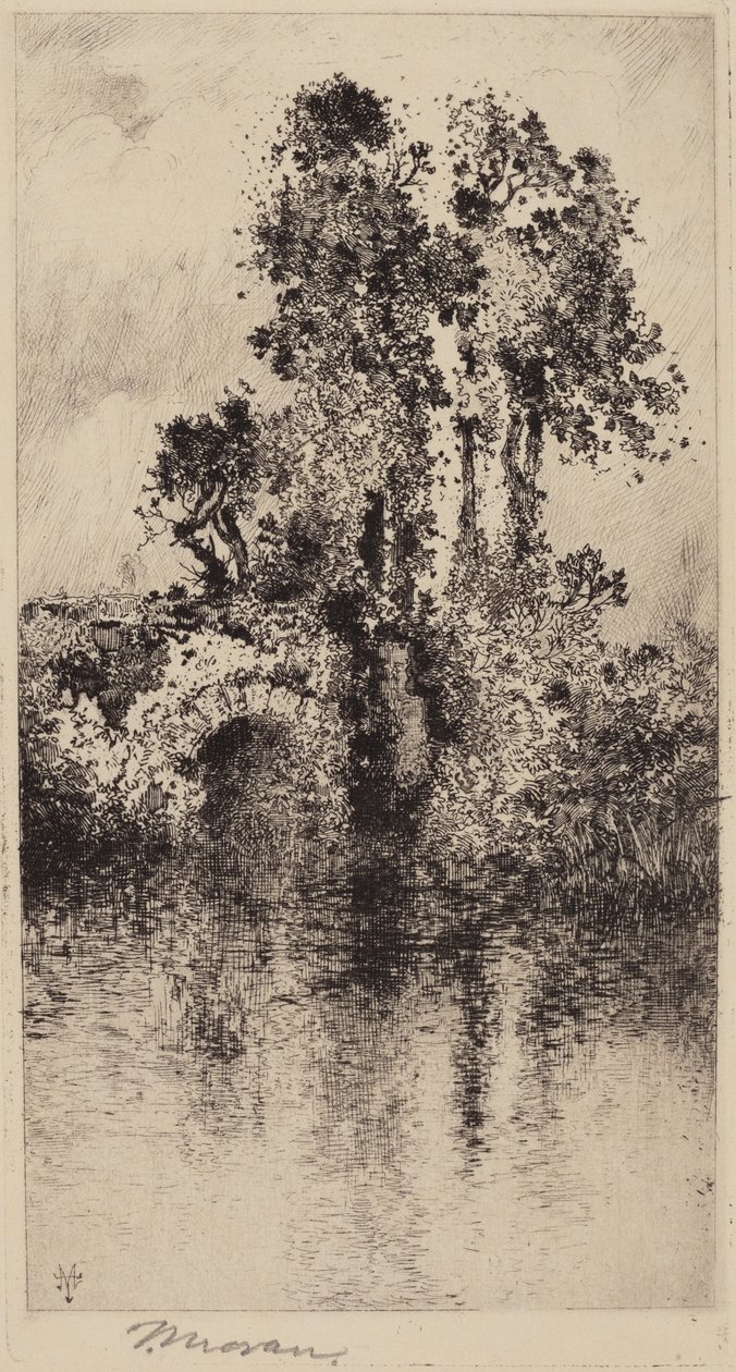Ponte e Alberi da Thomas Moran