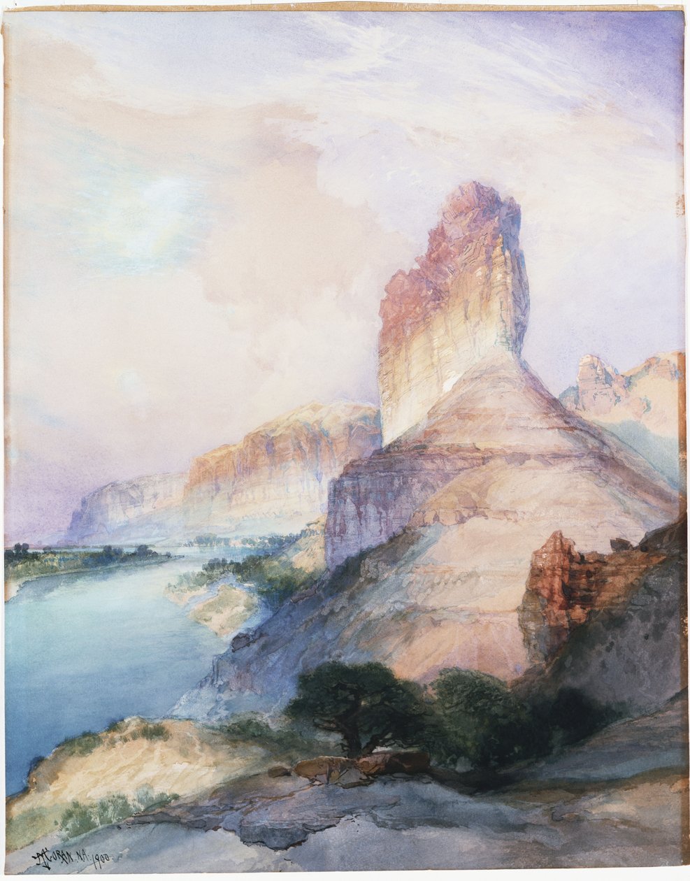 Castello Butte, Green River, Wyoming, 1900 da Thomas Moran