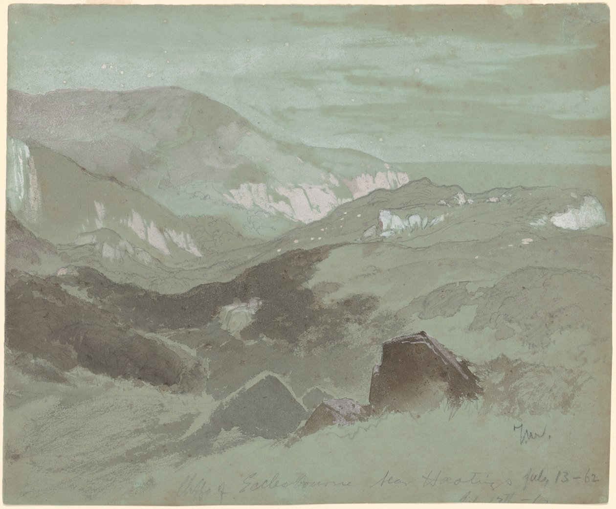 Scogliere di Ecclesbourne Vicino a Hastings da Thomas Moran