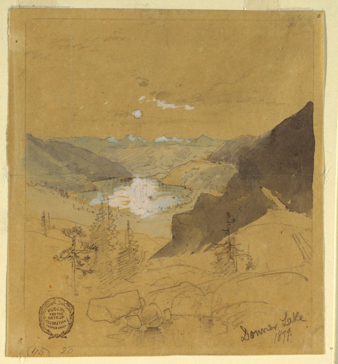 Disegno, Lago Donner, 1879 da Thomas Moran