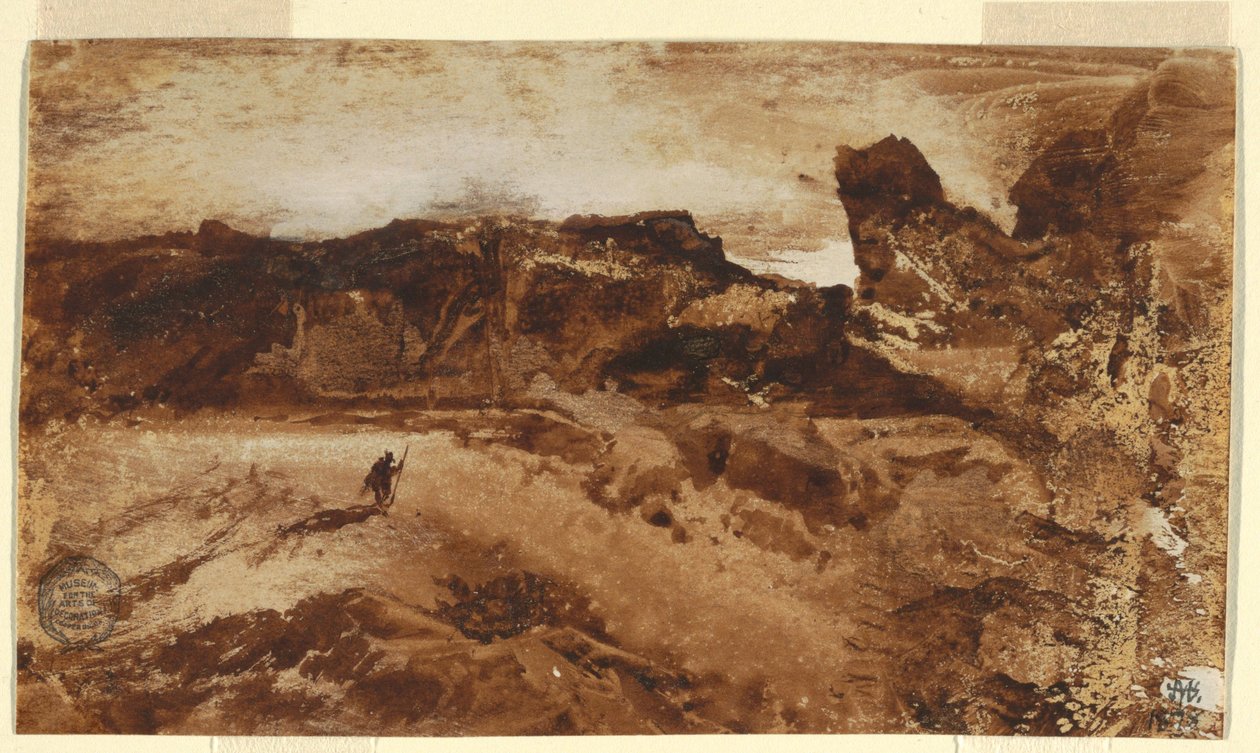Disegno, Nel deserto, Arizona, 1878 da Thomas Moran