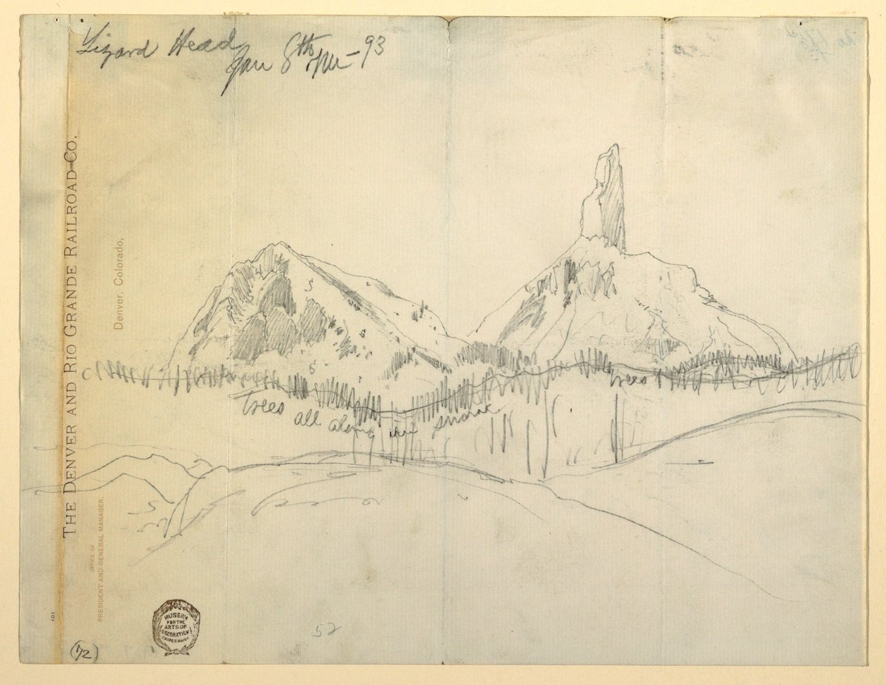 Disegno, Lizard Head, Colorado da Thomas Moran