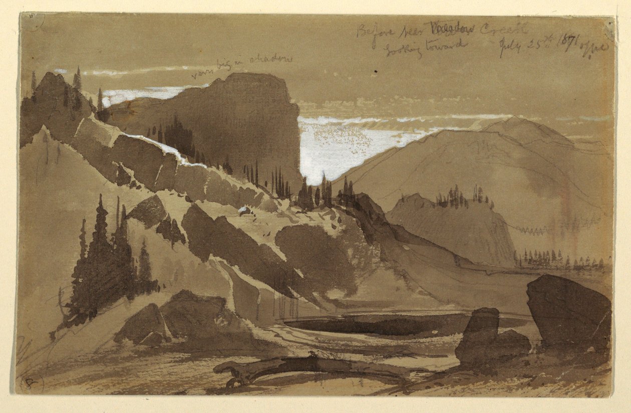 Disegno, vicino a Meadow Creek, Utah, 25 luglio 1871 da Thomas Moran