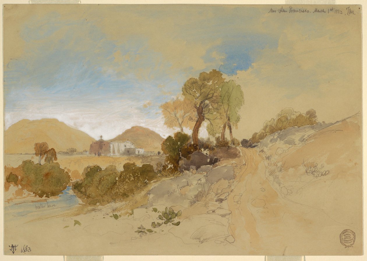 Disegno, vicino a San Francisco, Messico, 1 marzo 1883 da Thomas Moran