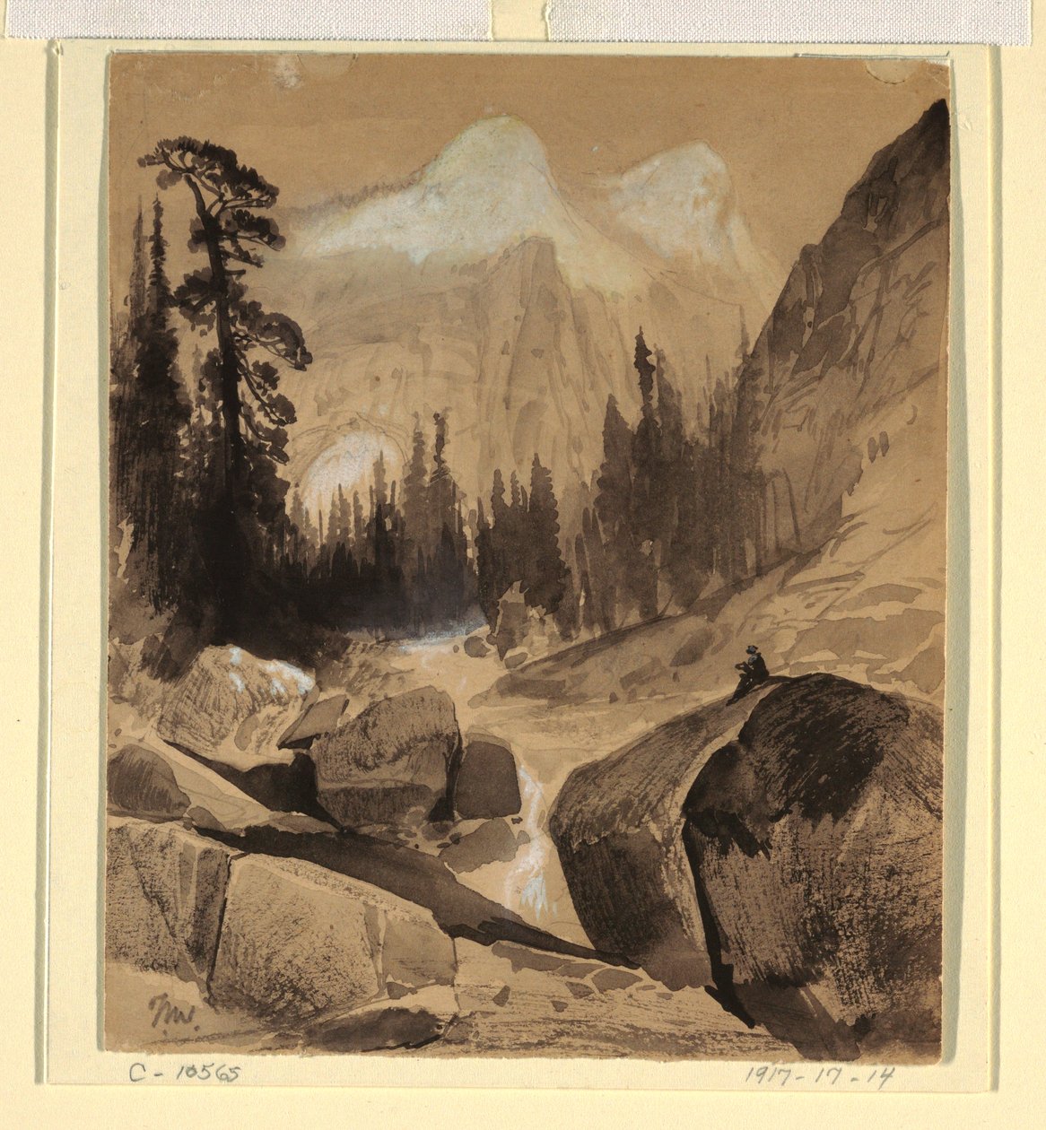 Disegno, Cupola Nord, Yosemite, California, 1872 da Thomas Moran