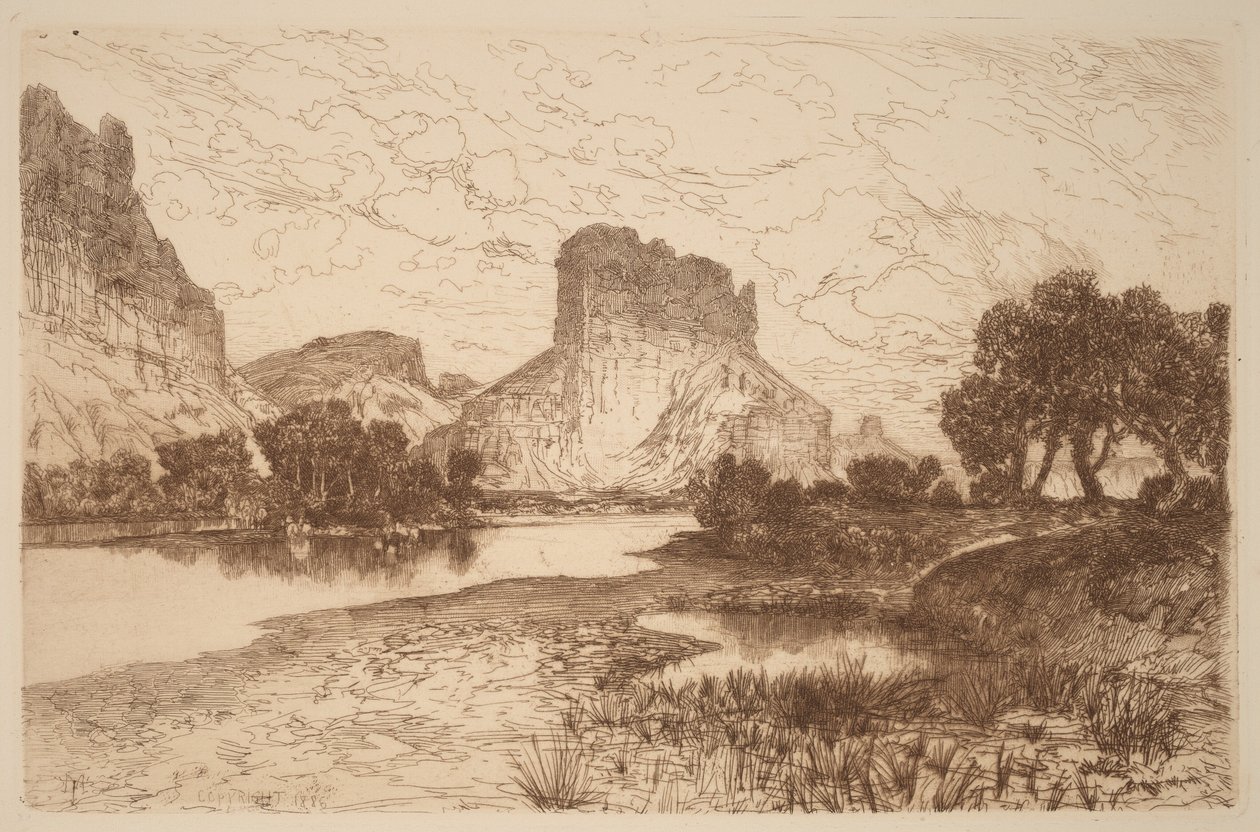 Green River, Territorio del Wyoming da Thomas Moran