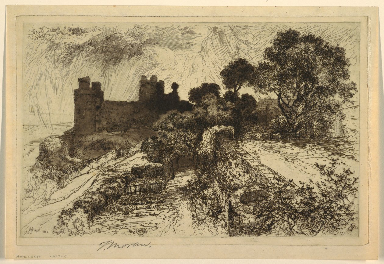 Castello di Harlech, Galles del Nord da Thomas Moran
