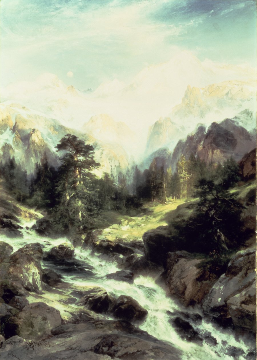 Nella Catena dei Teton da Thomas Moran