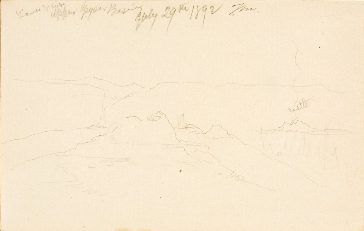 Leonessa e cuccioli, bacino superiore del Geyser da Thomas Moran