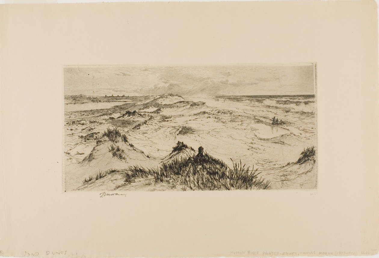Guardando oltre le dune di sabbia - Easthampton da Thomas Moran