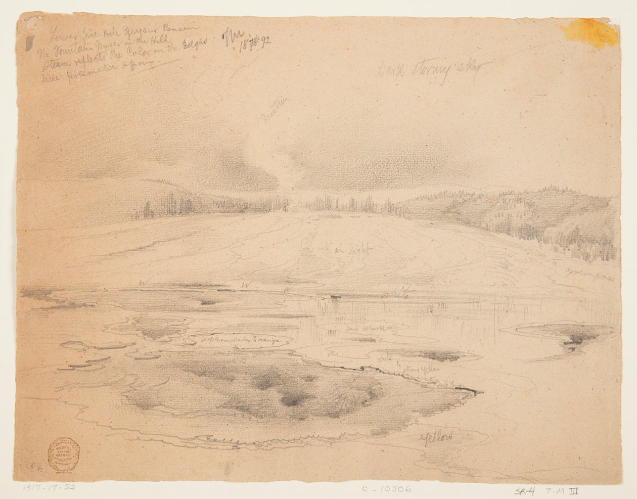 Lower Fire Hole, Geyser Basin, Yellowstone da Thomas Moran