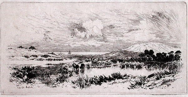 Montauk Ponds, Long Island da Thomas Moran