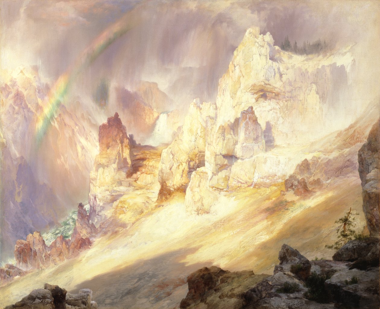 Arcobaleno sul Grand Canyon dello Yellowstone da Thomas Moran