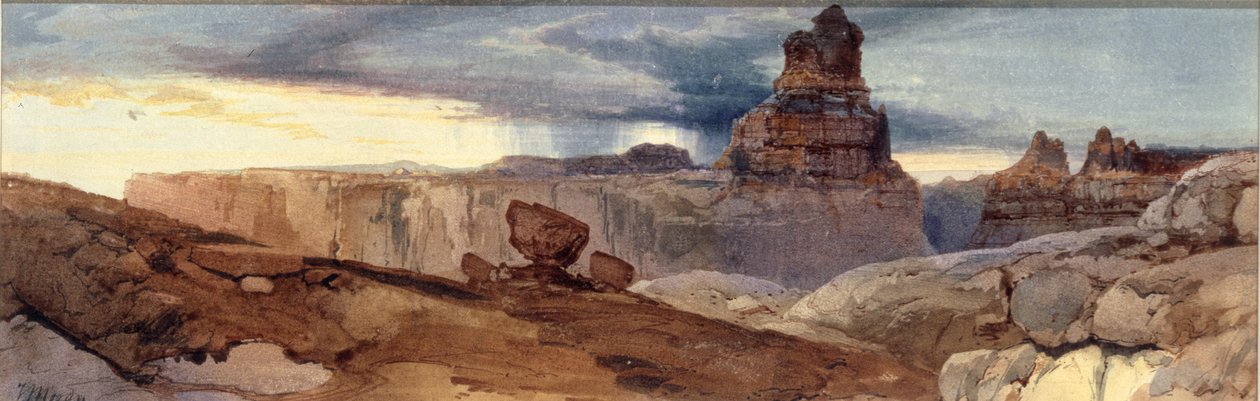 Shin-Au-Av-Tu-Weap Terra di Dio, Canyon del Colorado, Utah Ter. da Thomas Moran