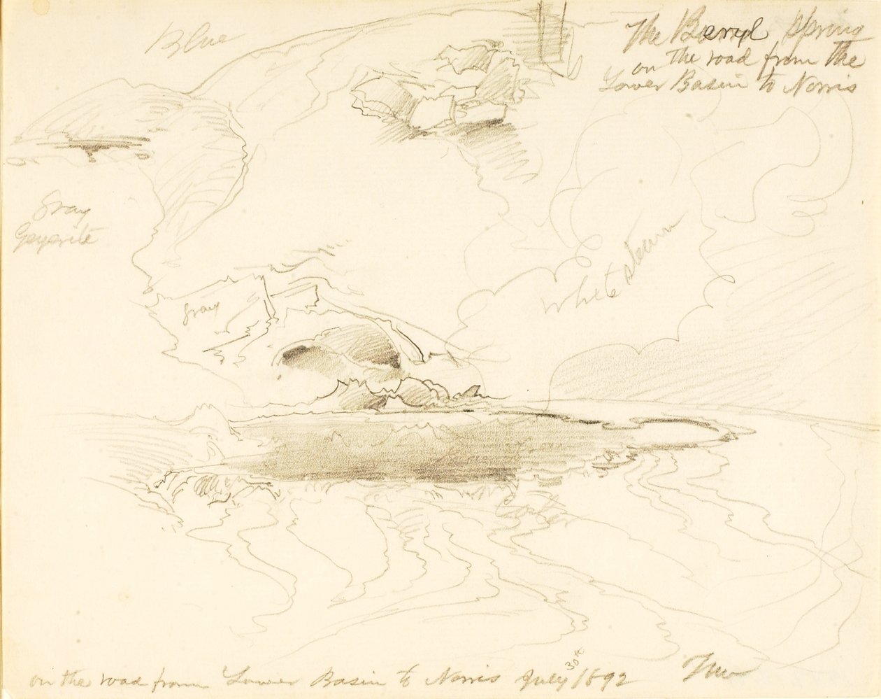 La sorgente di Beryl sulla strada dal bacino inferiore a Norris da Thomas Moran