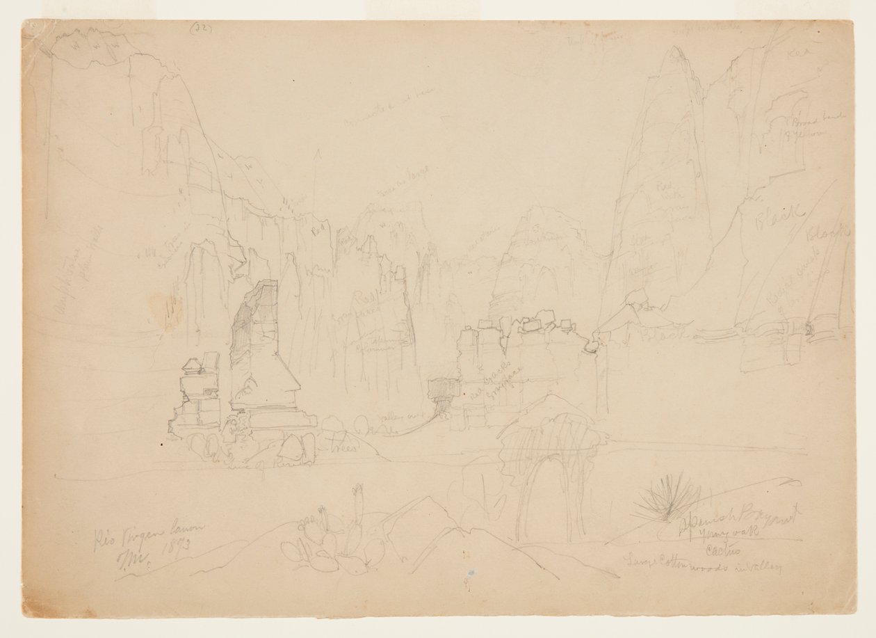Il canyon del Rio Virgin, Utah meridionale da Thomas Moran