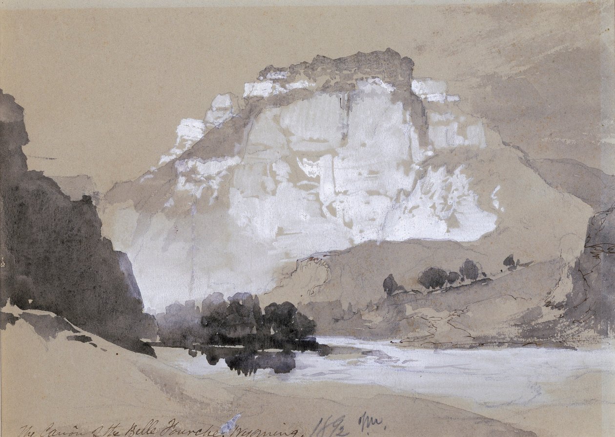 Il Cañon di Belle Fourche, Wyoming da Thomas Moran