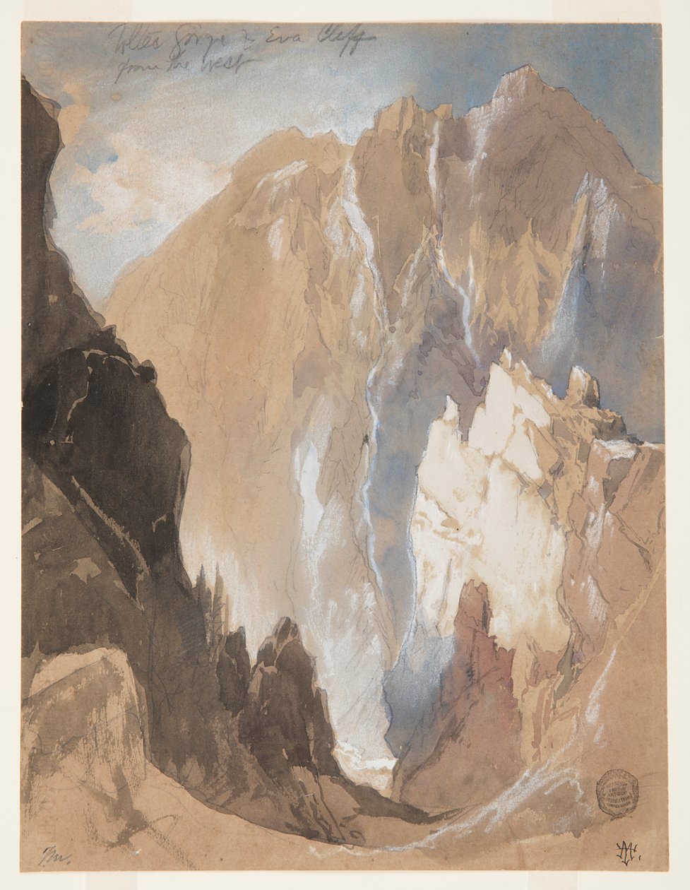 Gola di Toltec e scogliera di Eva da ovest, Colorado da Thomas Moran