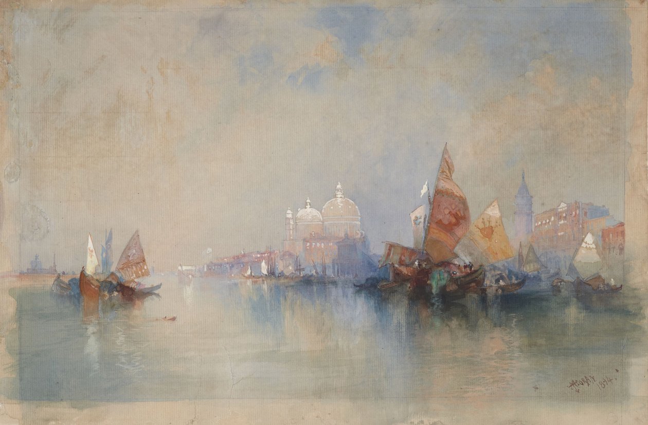 Venezia: la laguna in direzione di Santa Maria della Salute da Thomas Moran