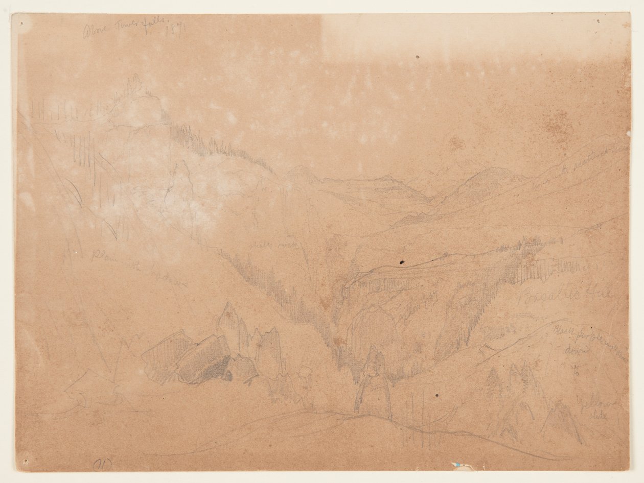 Yellowstone, sopra le cascate di Tower da Thomas Moran