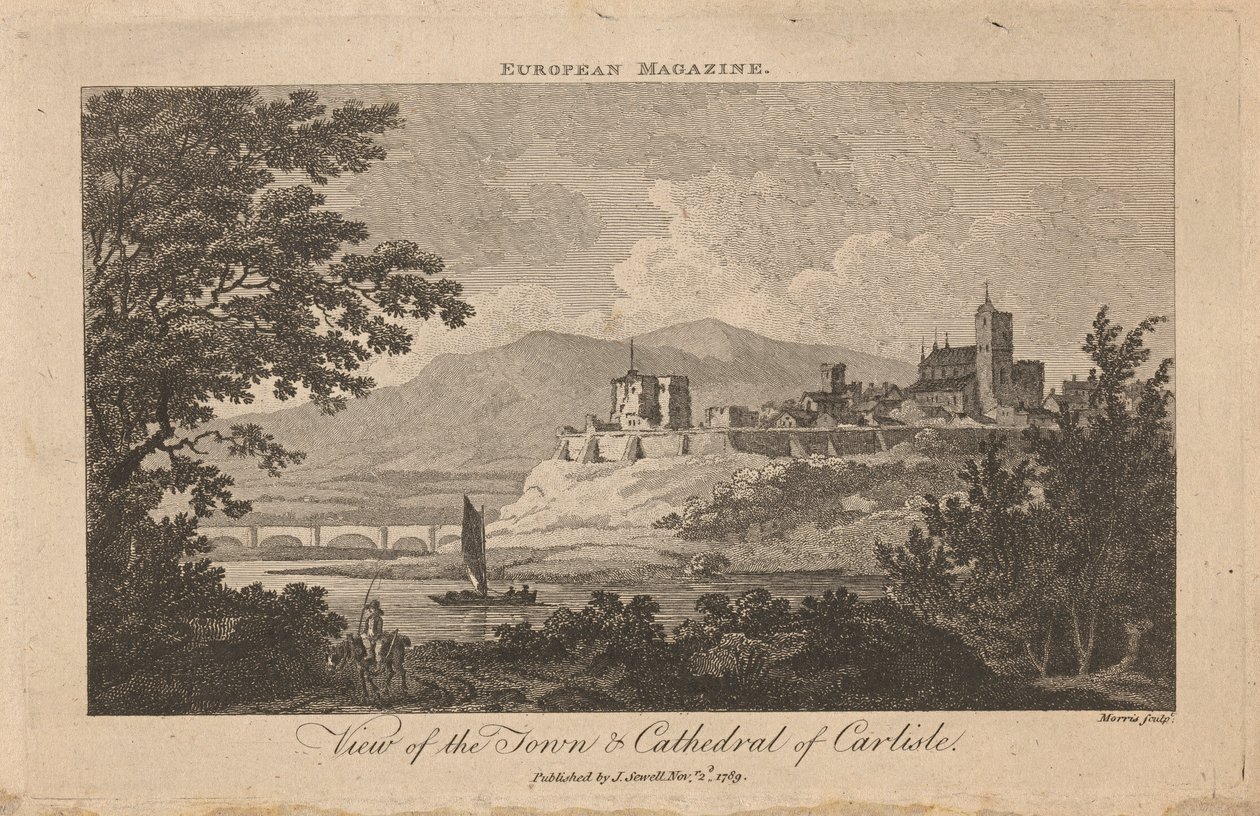 Veduta della città e della cattedrale di Carlisle da Thomas Morris