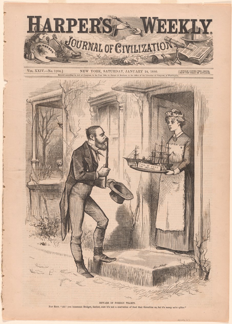 Guardatevi dai vagabondi stranieri da Thomas Nast
