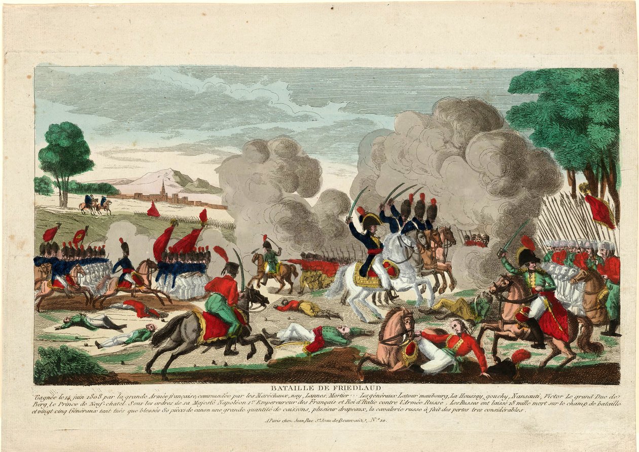 Battaglia di Friedland - Una carica della Guardia Leib russa il 14 giugno 1807 - Naudet, Thomas Charles da Thomas Naudet