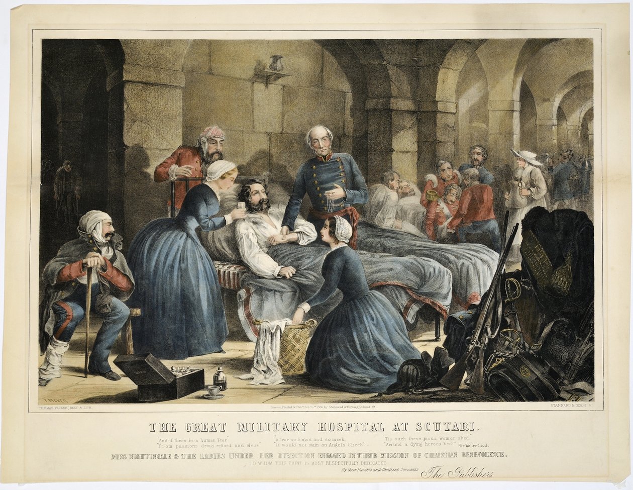 Il grande ospedale militare a Scutari, stampato da Stannard und Dixon, 24 febbraio 1855 da Thomas Packer