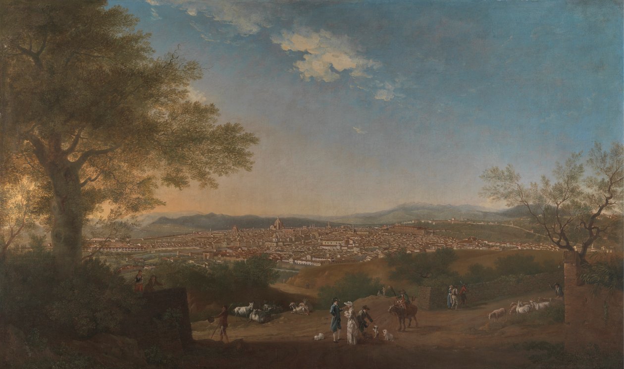 Una vista panoramica di Firenze da Bellosguardo da Thomas Patch