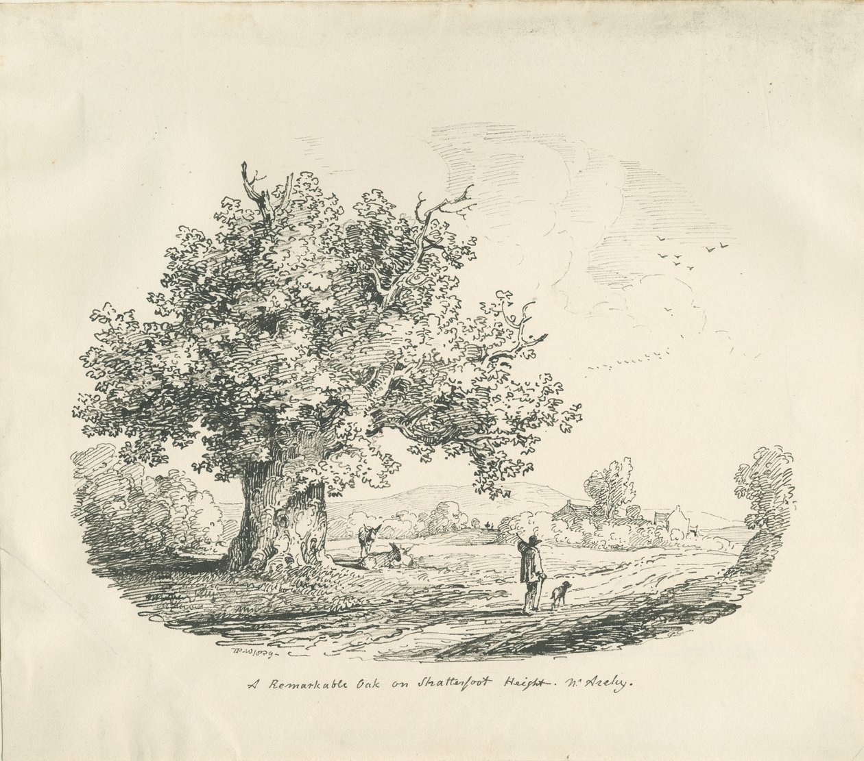 Arley - Shatterfort Height (litografia, 1839) da Thomas Peploe Wood