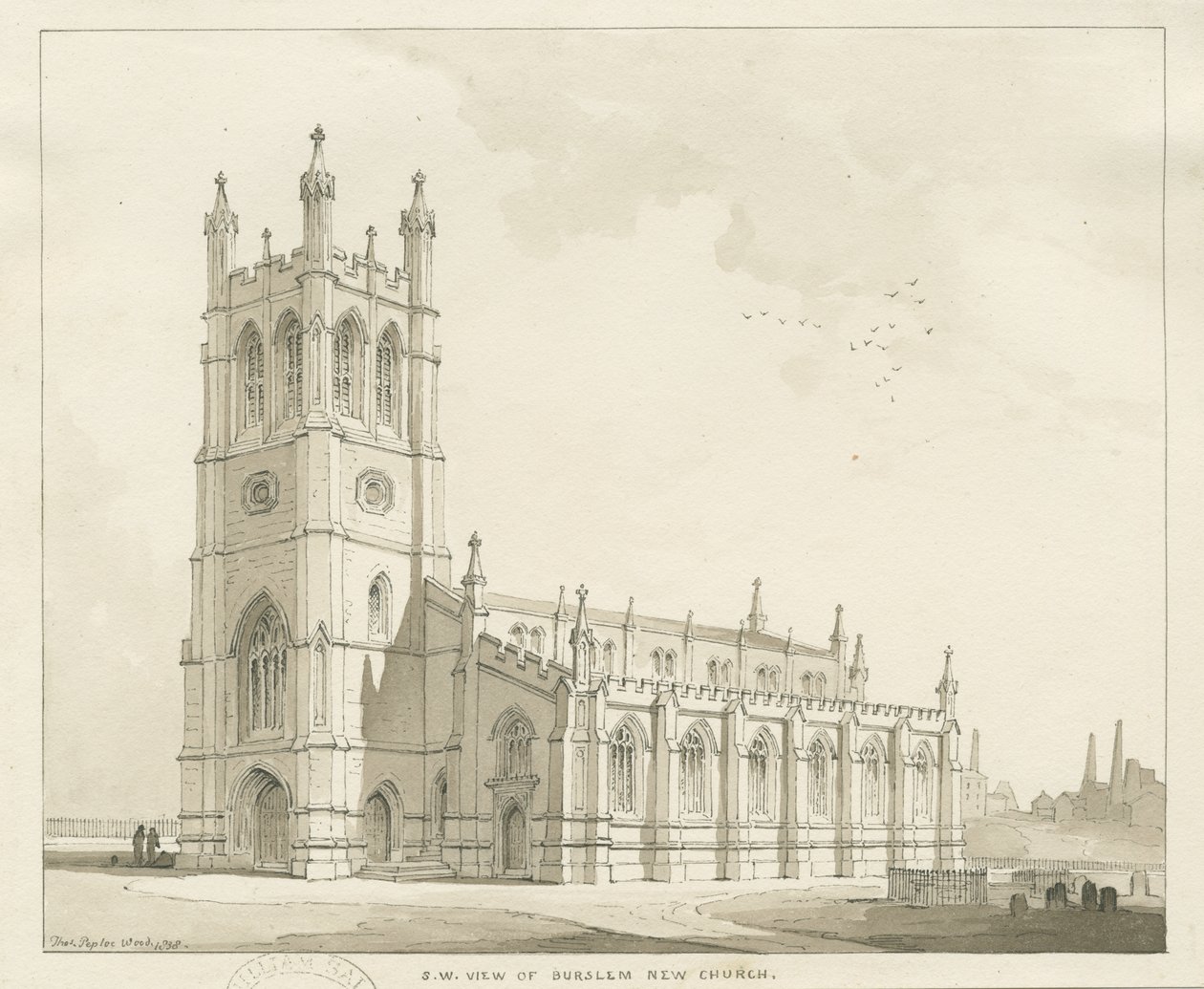 Burslem - Chiesa di San Paolo da Thomas Peploe Wood